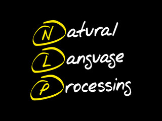 Poster - NLP Natural Language Processing, acronym business concept