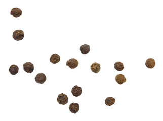 Wall Mural - black pepper in bulk isolated on white background with clipping path