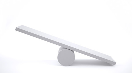 the balance is unstable on white background.