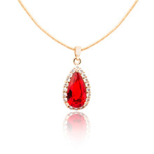 Ruby Pendant Isolated On White