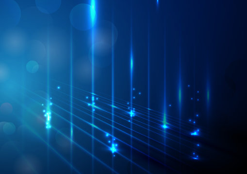 Abstract lights technology concept and bokeh background
