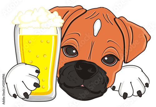images Dog Drinking Beer Cartoon dog puppy pet orange brown