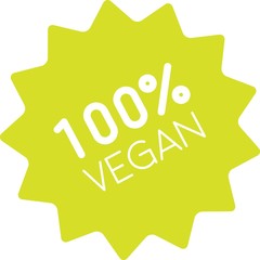 Wall Mural - 100 vegan badge simple