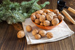 © murziknata - walnuts on a wooden background, selective focus