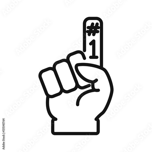 foam finger illustration design Stock Vector Adobe Stock