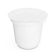 Aufkleber - Blank White Packaging Container for Yogurt, Ice Cream or Dessert