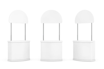 Poster - Blank Promotion Stands. 3d Rendering