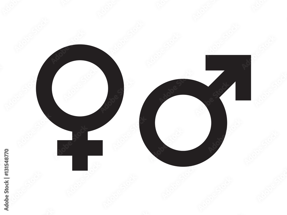 Gender symbol vector - obrazy, fototapety, plakaty 
