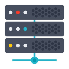 Wall Mural - Big data concept with server and network