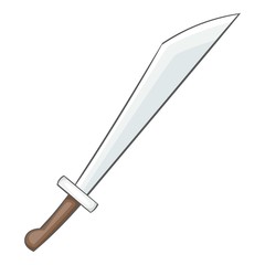 Pirate sword icon. Cartoon illustration of pirate sword vector icon for web design