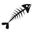 Fish bone icon. Simple illustration of fish bone vector icon for web