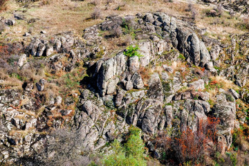 Poster - Country landscape with hills and stones