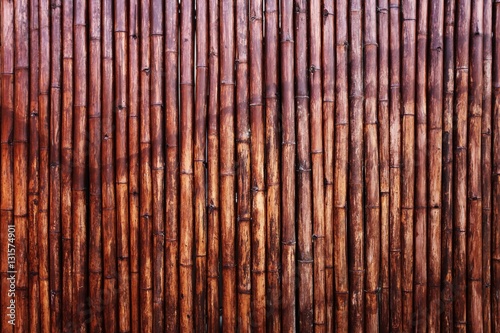 Bamboo Fence Background And Bamboo Texture In Dark Tone Stock Photo Adobe Stock