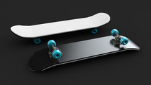 3d Illustration Of Skateboard Deck Isolated