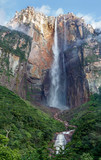 Angel Falls (Salto Angel) is worlds highest waterfalls (978 m) - Venezuela, South America
