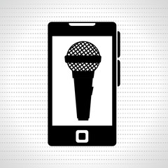 Wall Mural - smartphone microphone speaker vector illustration eps 10