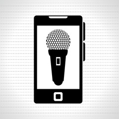 Wall Mural - smartphone microphone speaker vector illustration eps 10