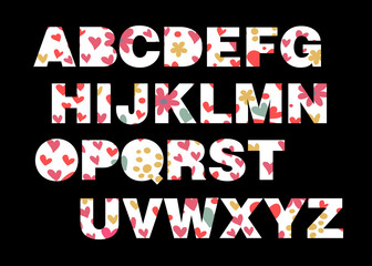 Aufkleber - letter font alphabet vector text design triangle