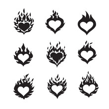 Flame Hearts Icons