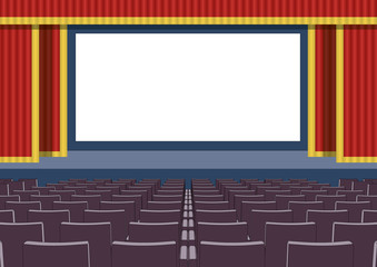 Wall Mural - Empty cinema theater blank screen