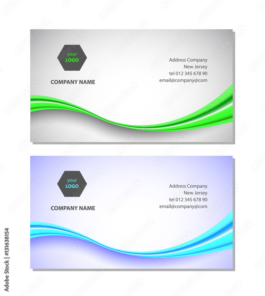 Abstract lines business card vector Stock Vector | Adobe Stock