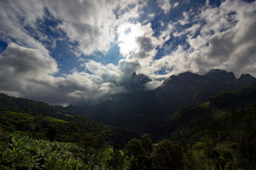 Wall Mural - Mountain and sky , Doi Luang Chiang Dao, Thailand