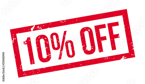 Fotomural 10 percent off rubber stamp