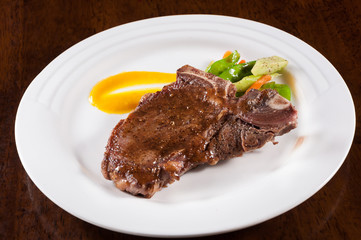 Canvas Print - Grilled t-bone steak