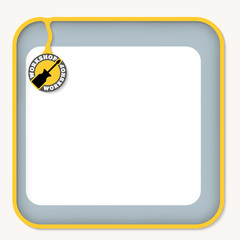 Poster - Text box for fill your text and workshop icon