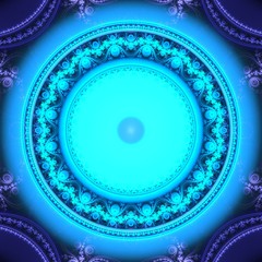 Aufkleber - abstract bright multicolored fractal computer generated image