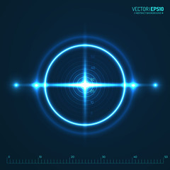 Aufkleber - Neon Target isolated. Game Interface Element. Vector