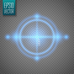 Aufkleber - Neon Target isolated. Game Interface Element. Vector