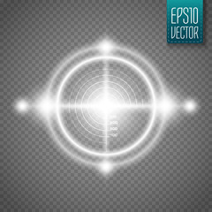 Aufkleber - Neon Target isolated. Game Interface Element. Vector