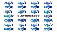 3 Letters Modern Generic Swoosh Logo AER, BER, CER, DER, EER, FER, GER, HER, IER, JER, KER, LER, MER, NER, OER, PER, QER, RER, SER, TER, UER, VER, WER, XER, YER, ZER