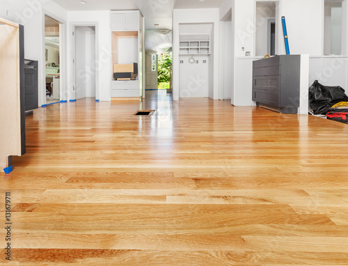 Cuadros en Lienzo Remodeled kitchen has existing hardwood floor patched and refinished