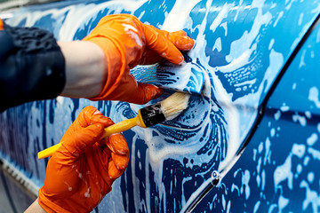 detailed vehicle cleaning to washing
