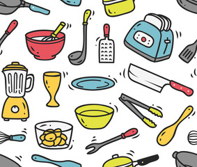 Wall Mural - Kitchen utensils background