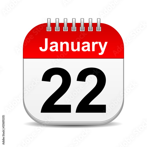 January 22 calendar icon Illustration Stock | Adobe Stock