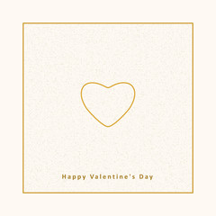 Poster - vector illustration of trendy abstract minimalist valentines day