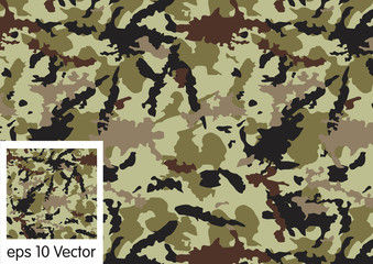 Wall Mural - camouflage pattern, vector