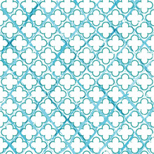 Seamless Abstract Geometric Pattern Background, With Quatrefoil,