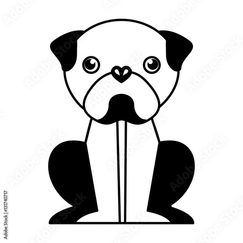 cute dog mascot isolated icon vector illustration design Stock Vector