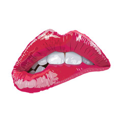 Wall Mural - sensual woman lips - vector romantic and full of passion background ( love , valentine , girl , sexy