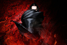 Beautiful Vampire Man In The Black Coat