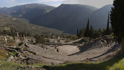 Wall Mural - Ancient Greek archaeological site of Delphi,Central Greece.