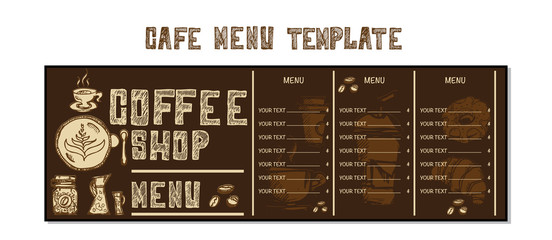  menu cafe template drawing graphic  design objects 