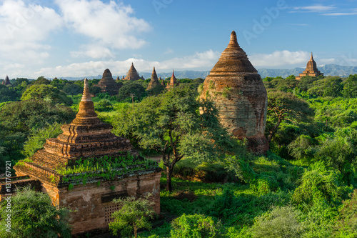 Old Bagan pagodas and temple, Mandalay, Myanmar Poster