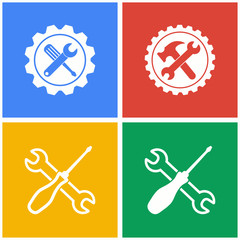 Canvas Print - Tool icon set.