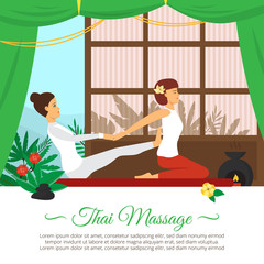 Canvas Print - Massage And Healthcare Illustration