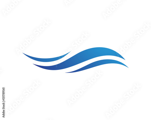 Zdjęcie XXL Fala wody symbol i ikona Logo szablon wektor